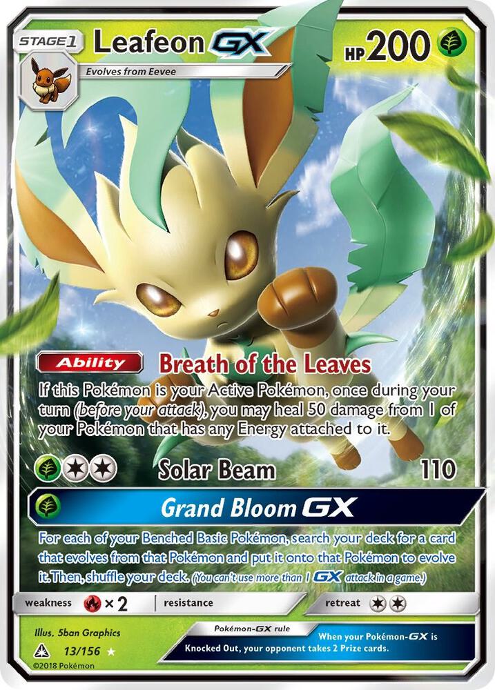 SM05 13/156 | Leafeon GX - SM - Ultra Prism | EN
