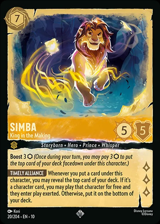 Set 10-020 | Simba - King in the Making | Super Rare