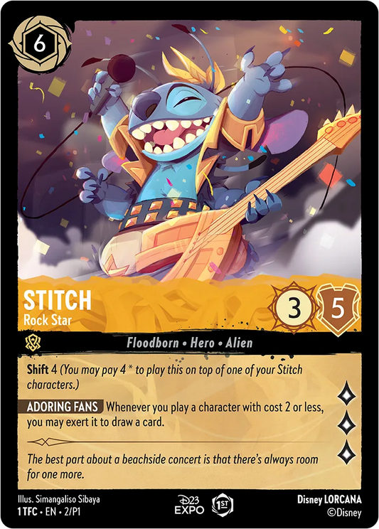 Set 1-023 | Stitch - Rock Star |  Super Rare