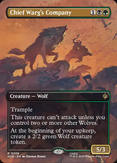 HOB-208 Chief Warg's Company (Borderless) | Rare (EN)