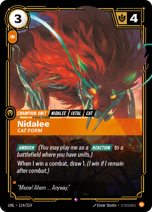 UNL-114/219 Nidalee - Cat Form | Rare