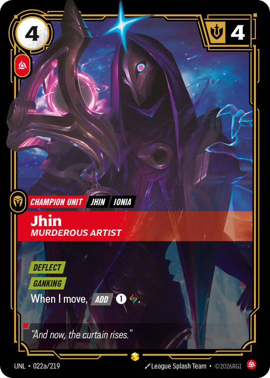 UNL-022a/219 Jhin - Murderous Artist (Alternate Art) | Showcase