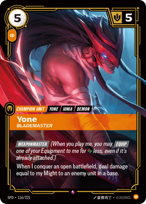 SFD-116/221 | Yone, Blademaster | rare