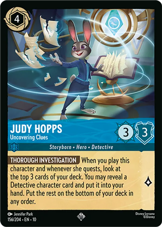 Set 10-156 | Judy Hopps - Uncovering Clues | Super Rare