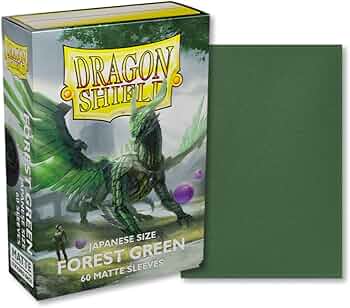 Dragon Shield - 60 Matte Sleeves - Forest Green - Japanese Size
