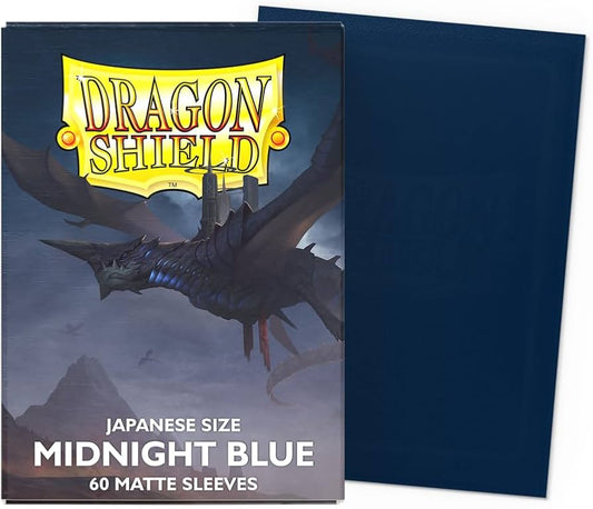 Dragon Shield - 60 Matte Sleeves - Midnight Blue - Japanese Size