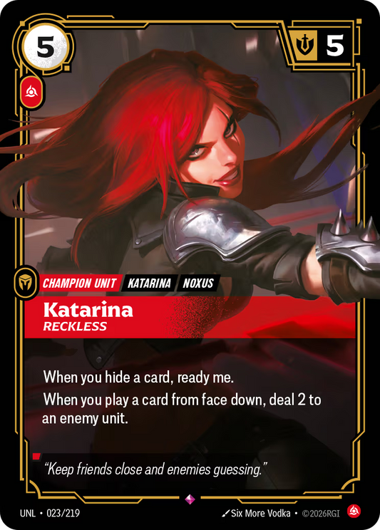 UNL-023/219 Katarina - Reckless | Rare