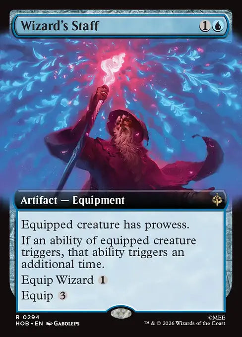 HOB-294 Wizard's Staff (Extended Art) | Rare (EN)