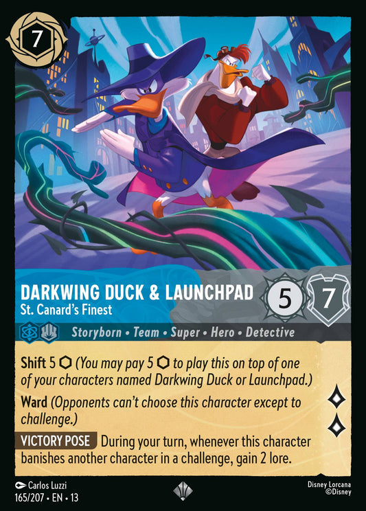 Set 13-165 Darkwing Duck & Launchpad - St. Canard's Finest | Super Rare