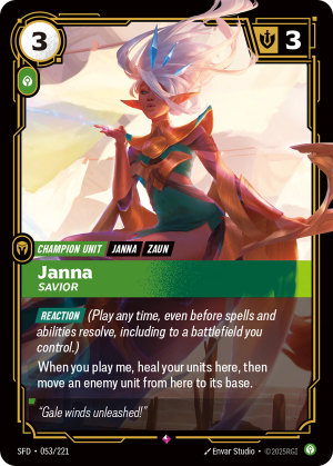 SFD-053/221 | Janna, Savior | Rare