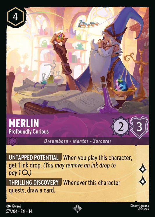 Set 14-57 Merlin - Profoundly Curious | Super Rare