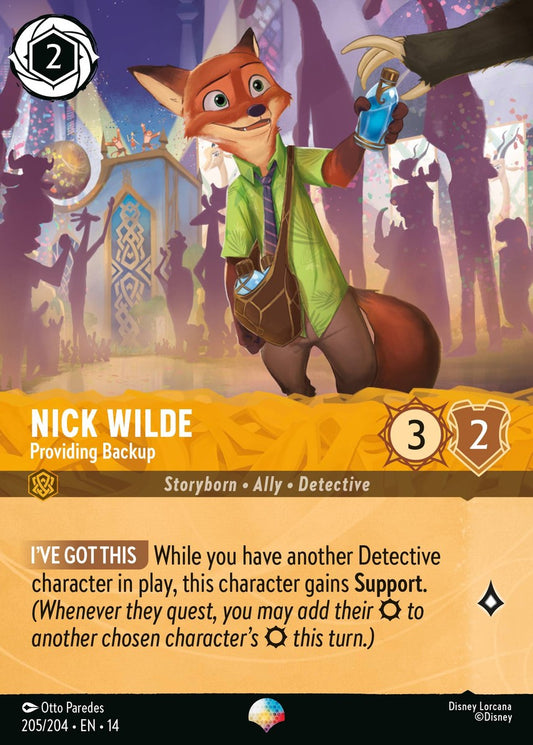 Set 14-205 Nick Wilde - Providing Backup | Epic