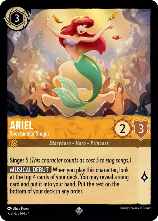 Set 1-002 | Ariel - Spectacular Singer |  Super Rare