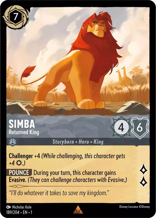 Set 1-189 | Simba - Returned King |  Rare
