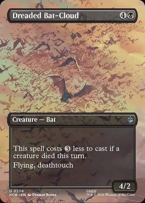HOB-206 Dreaded Bat-Cloud (Borderless) | Uncommon (EN)