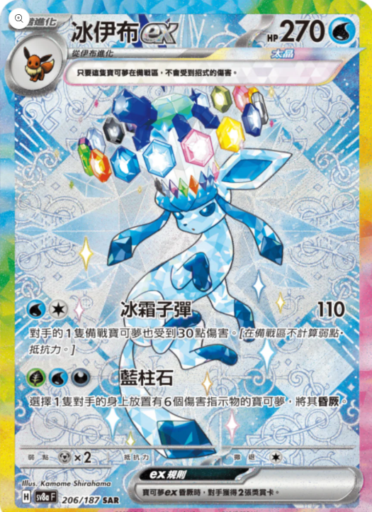 SV8aF 206/187 | 冰伊布ex | SAR | CT