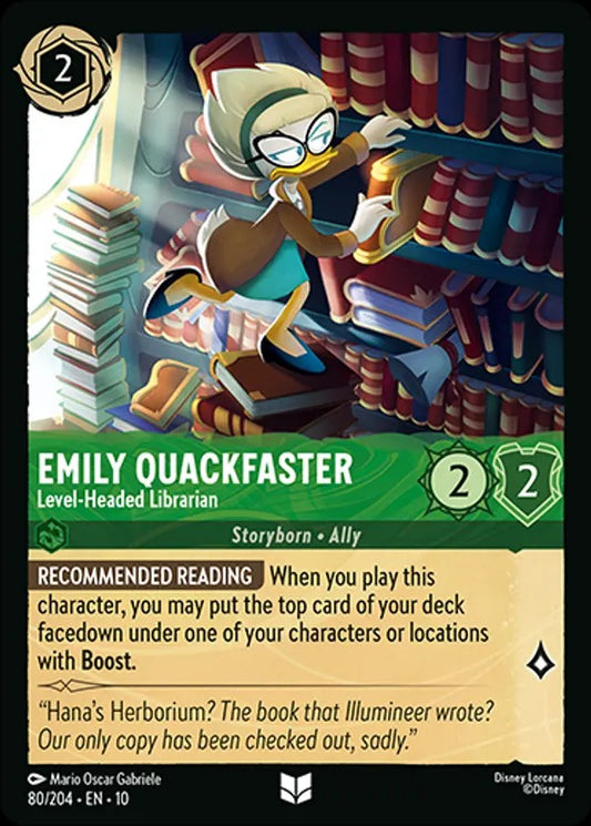 Set 10-080 | Emily Quackfaster - Level-Headed Librarian | Uncommon