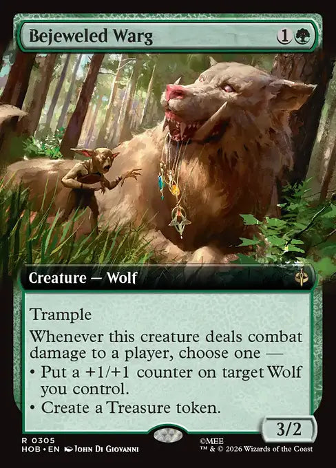HOB-305 Bejeweled Warg (Extended Art) | Rare (EN)