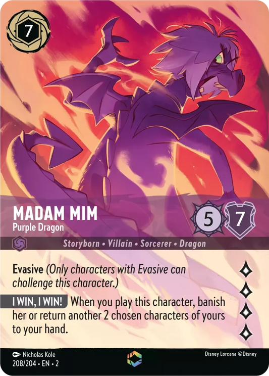 Set 2-208 | Madam Mim - Purple Dragon | Enchanted