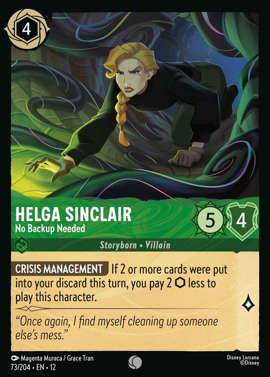 Set12-073 | Helga Sinclair – No Backup Needed | Common | Non-Foil