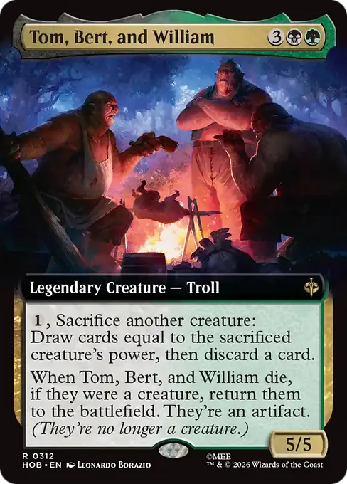 HOB-312 Tom, Bert, and William (Extended Art) | Rare (EN)