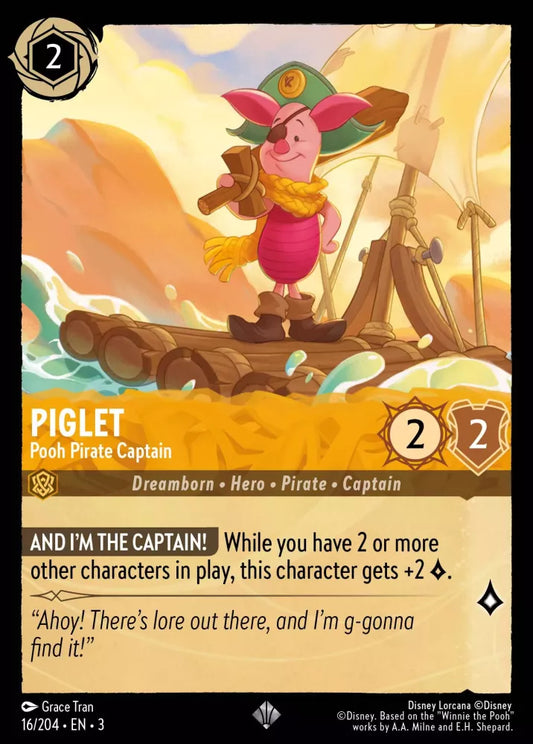 Set 3-016 | Piglet - Pooh Pirate Captain | Super Rare