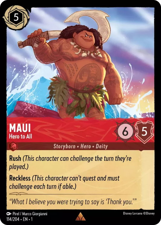 Set 1-114 | Maui - Hero to All |  Rare
