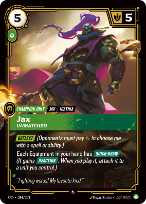 SFD-054/221 | Jax, Unmatched | Rare