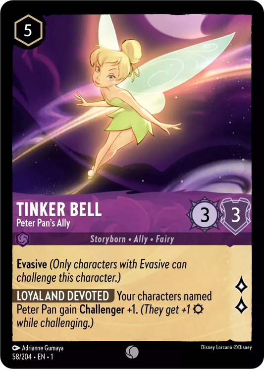 Set 1-058 | Tinker Bell - Peter Pan's Ally |  Common