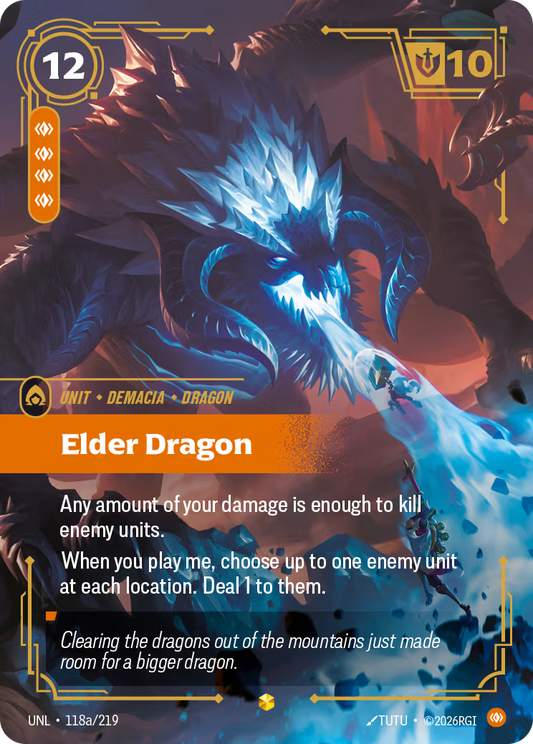 UNL-118a/219 Elder Dragon (Alternate Art) |Showcase