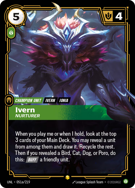 UNL-051a/219 Ivern - Nurturer (Alternate Art) | Showcase
