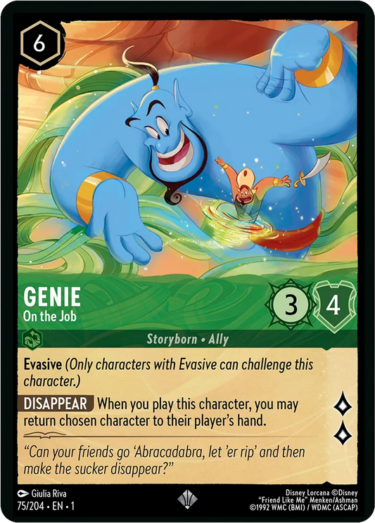 Set 1-075 | Genie - On the Job |  Super Rare
