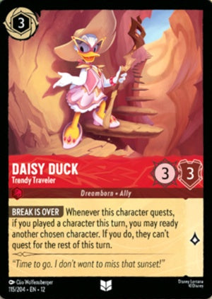 Set12-115 | Daisy Duck – Trendy Traveler | Uncommon | Foil