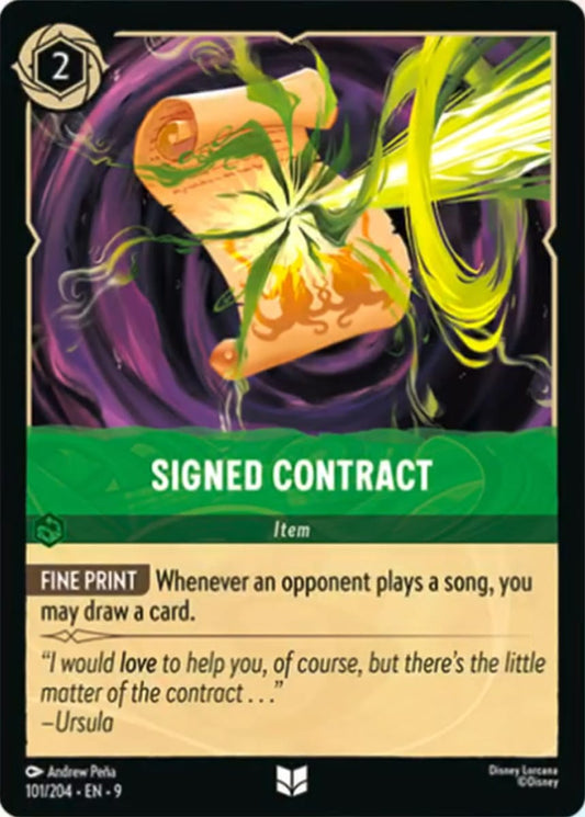 Set 9-101 | Signed Contract | Uncommon