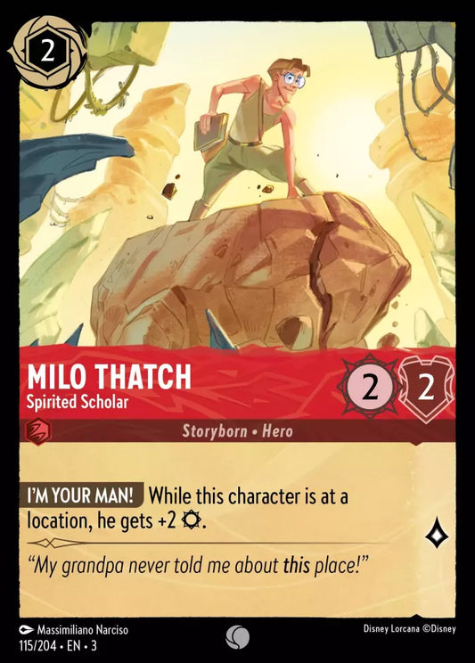 Set 3-115 | Milo Thatch - Spirited Scholar | Common