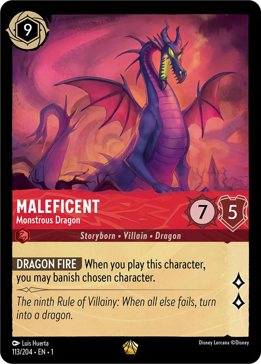 Set 1-113 | Maleficent - Monstrous Dragon |  Legendary