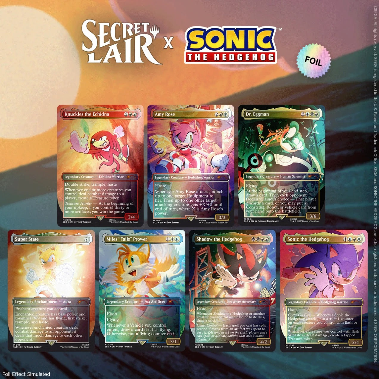 Secret Lair x Sonic: Friends & Foes Foil Edition