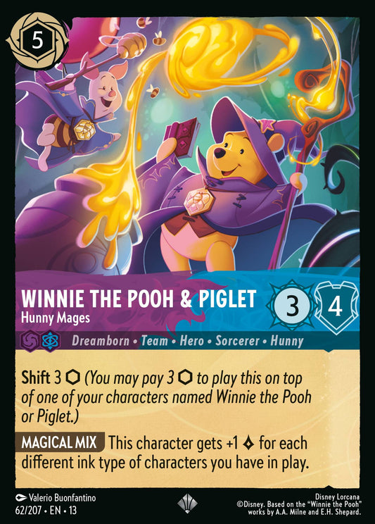 Set 13-62 Winnie the Pooh & Piglet - Hunny Mages | Super Rare
