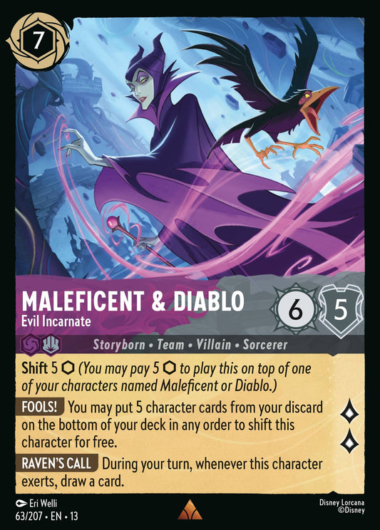 Set 13-63 Maleficent & Diablo - Evil Incarnate | Rare