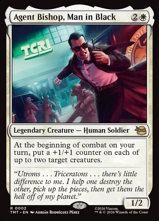 TMT-0002 | Agent Bishop, Man in Black | EN  | - | Foil
