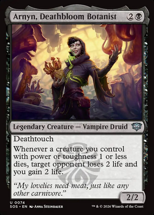 SOS-074  Arnyn, Deathbloom Botanist -EN- U (Non-Foil)