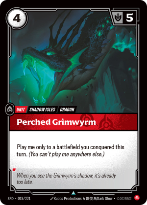 SFD-015/221 | Perched Grimwyrm | Uncommon