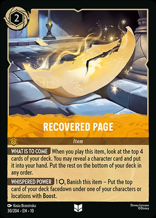 Set 10-030 | Recovered Page | Uncommon