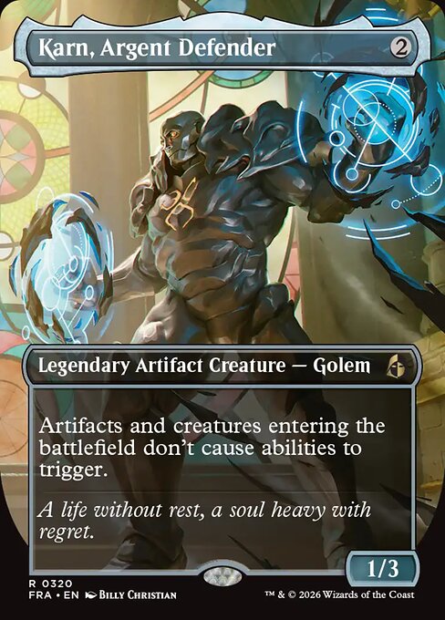 FRA-320 Karn, Argent Defender (Borderless) | Rare (EN)