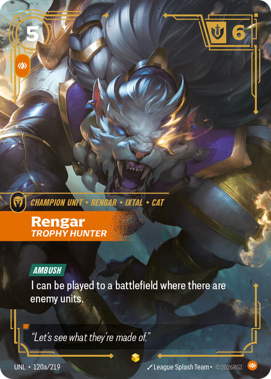 UNL-120a/219 Rengar - Trophy Hunter (Alternate Art) | Showcase