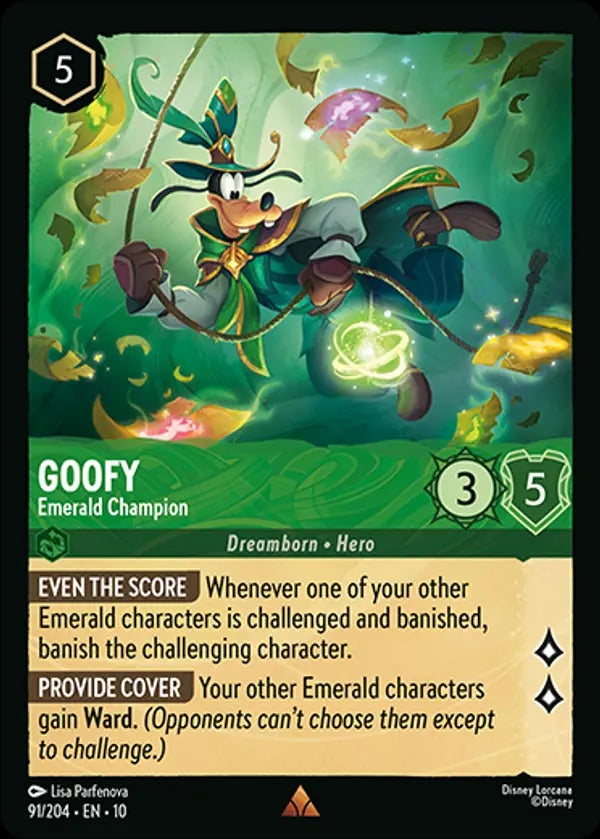 Set 10-091 | Goofy - Emerald Champion | Rare