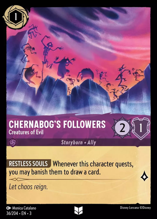 Set 3-036 | Chernabog's Followers - Creatures of Evil | Uncommon