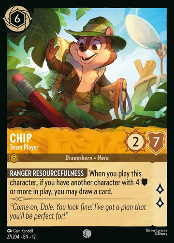 Set12-027 | Chip – Team Player | Common | Foil