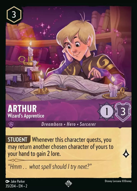 Set 2-035 | Arthur - Wizard's Apprentice | Super Rare