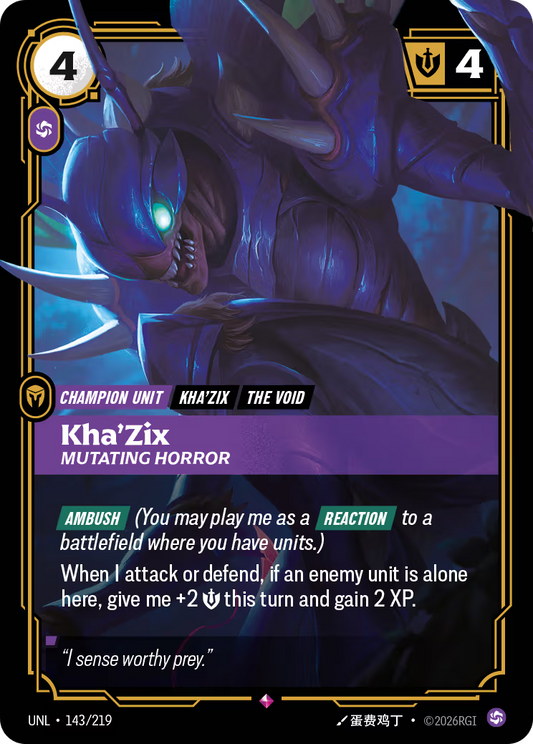 UNL-143/219 Kha'Zix - Mutating Horror | Rare